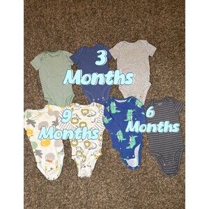Carter’s Baby One Piece 7 Included Sizes 3,6,9 months, Preowned